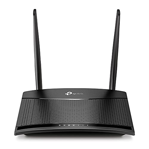 TP-Link 4G LTE Router 150 Mbit/s Wifi N 300 Mbit/s TL-MR100, 4G-Modem, 4G-Box, 2 x SMA für externe Antenne, 2 Ethernet-Ports, abnehmbare Antennen, kompatibel mit jedem Betreiber