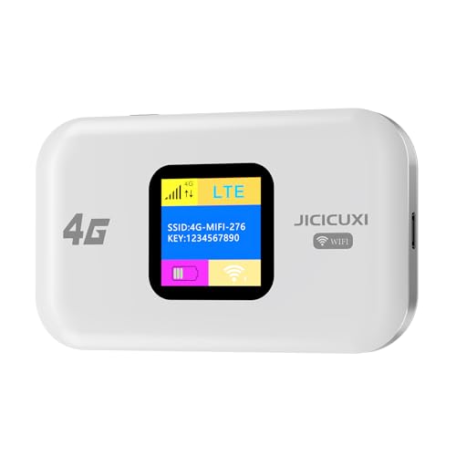 Mobiler WLAN Router,4G Tragbarer WLAN-Router, 4G/LTE bis zu 150Mbit/s, tragbares WLAN, LCD Display,mit SIM-Kartensteckplatz, einfache Konfiguration, Reise WLAN Hotspot, tragbares WLAN für unterwegs